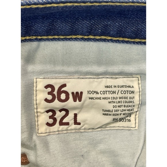 Hollister Jeans Mens 38x32*** Blue Denim Boomer Low Rise Slim Bootcut Button Fly - Picture 11 of 12